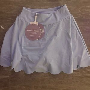 Blue wiskii tennis skirt small scalloped NWT